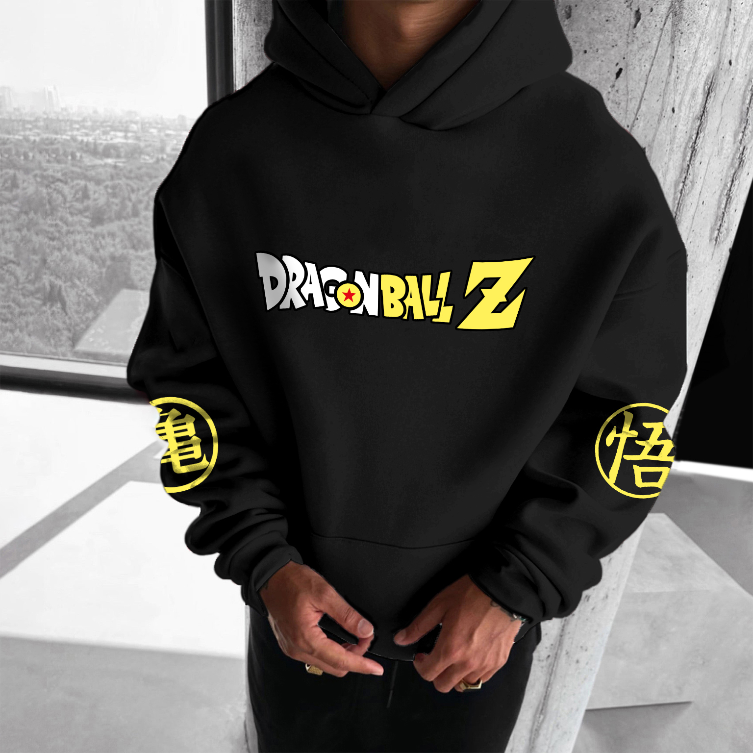 Unisex Anime Print Casual Oversized Hoodie