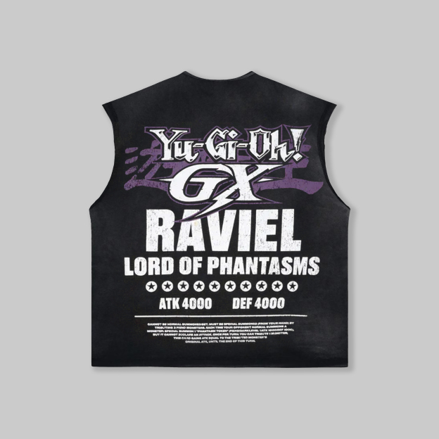 Unisex "Yu-Gi-Oh!" game and anime pattern printed vest