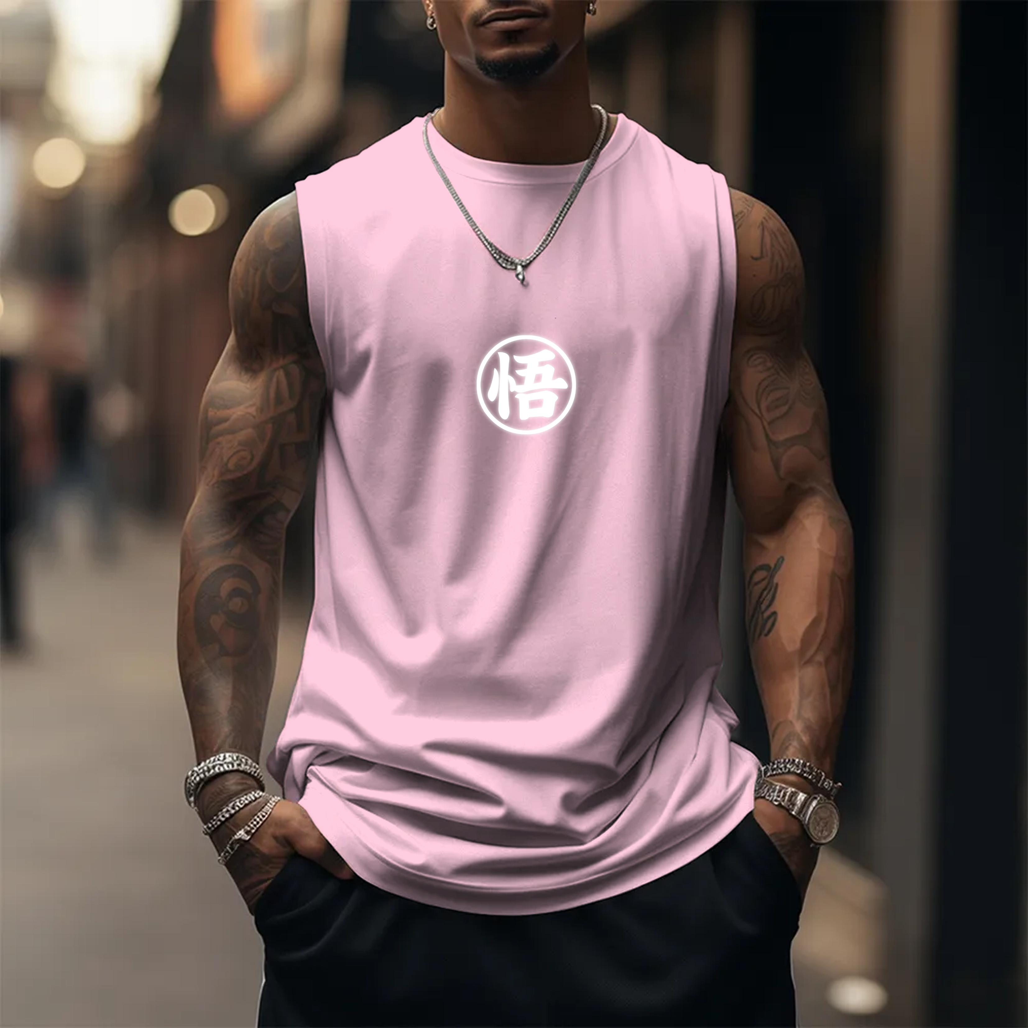 Oversized Anime Print Gym Tank Top丨Dragon Ball