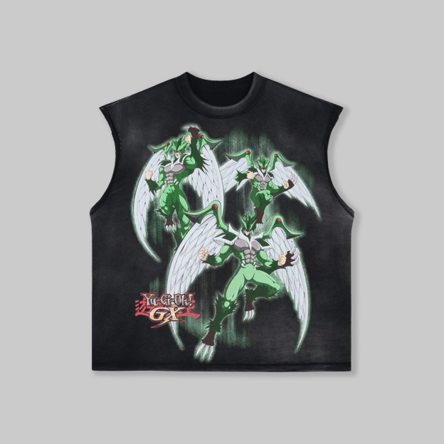 Unisex "Yu-Gi-Oh!" game and anime pattern printed vest
