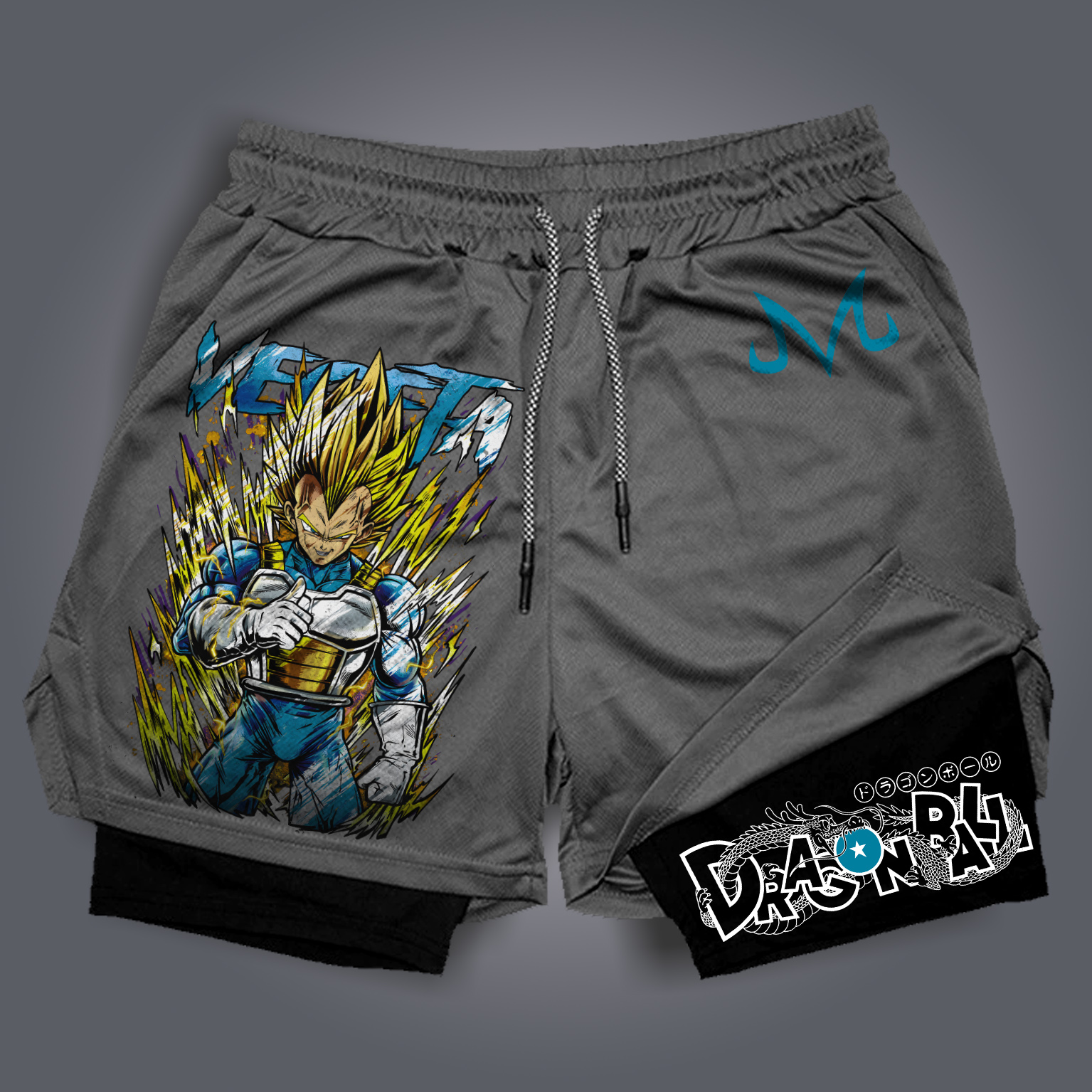 Unisex Anime Print Drawstring Dragon Ball Shorts