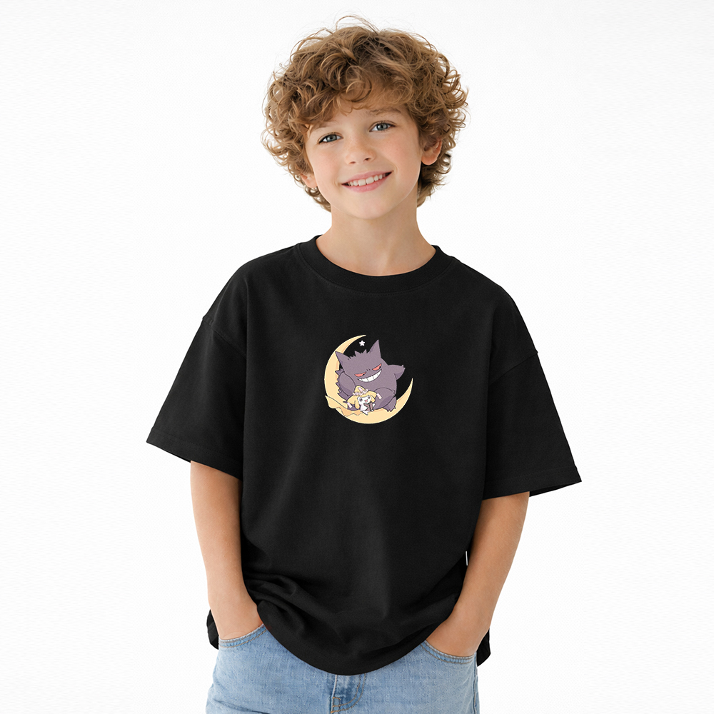Pokémon Anime Graphic T-Shirt for Kids Cartoon Print Cotton Tee