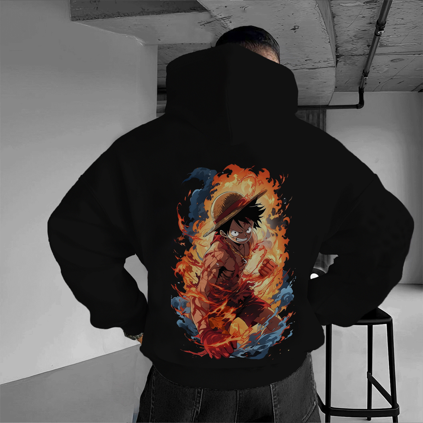 | Unisex Oversized Anime Print Hoodie-Anime x kingdom