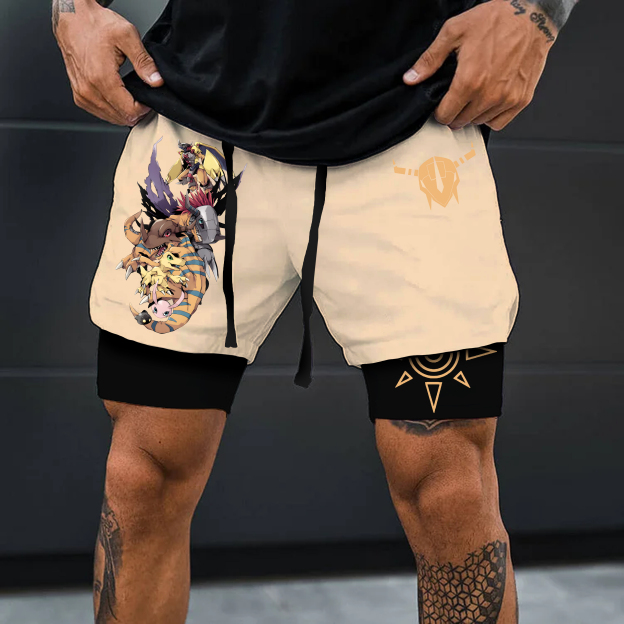 Unisex  “Digimon” Casual Anime Streetwear Shorts-comicclothing