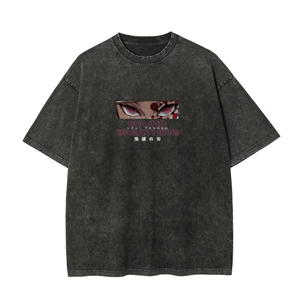 OG Tengen Uzui Vintage Oversized T-Shirt | Demon Slayer-comicclothing