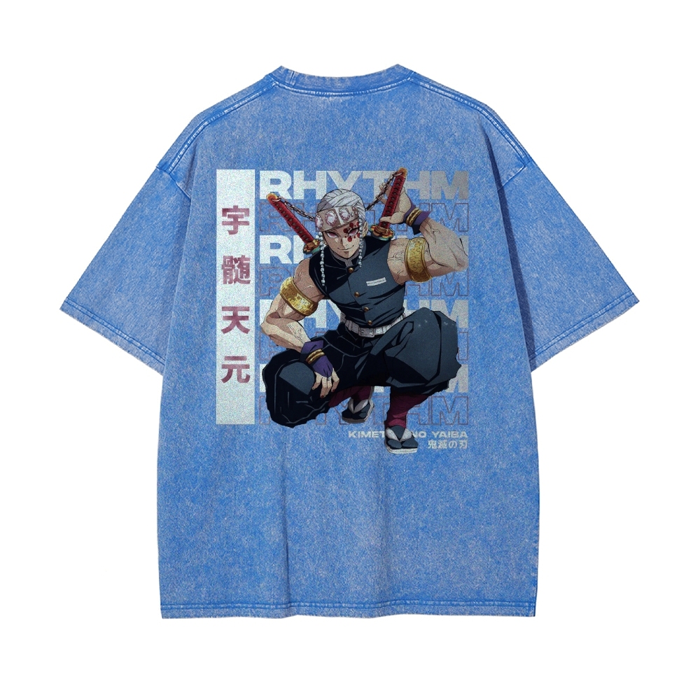 OG Tengen Uzui Vintage Oversized T-Shirt | Demon Slayer-comicclothing