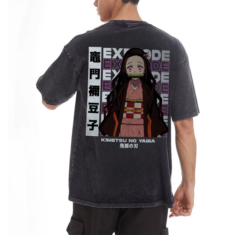 OG Nezuko Kamado Vintage Oversized T-Shirt | Demon Slayer-comicclothing