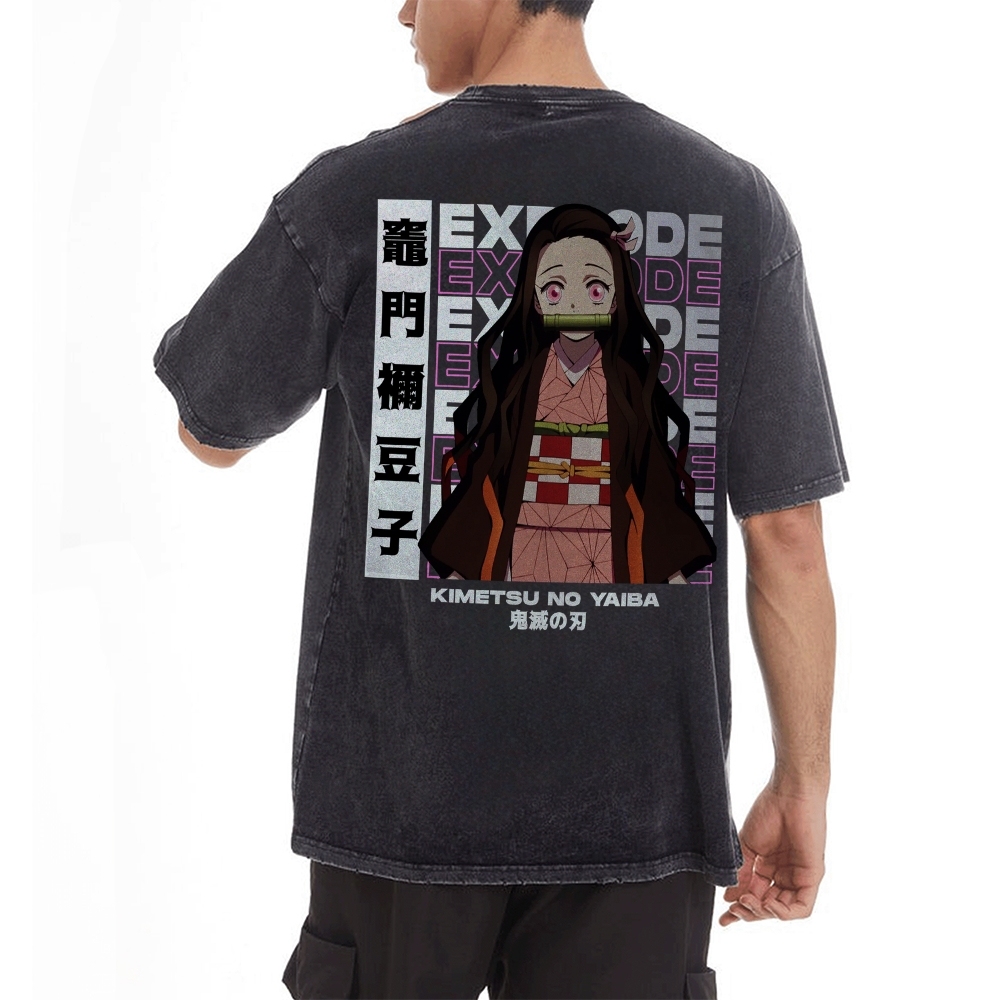 OG Nezuko Kamado Vintage Oversized T-Shirt | Demon Slayer-comicclothing