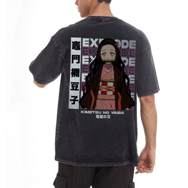 OG Nezuko Kamado Vintage Oversized T-Shirt | Demon Slayer-comicclothing