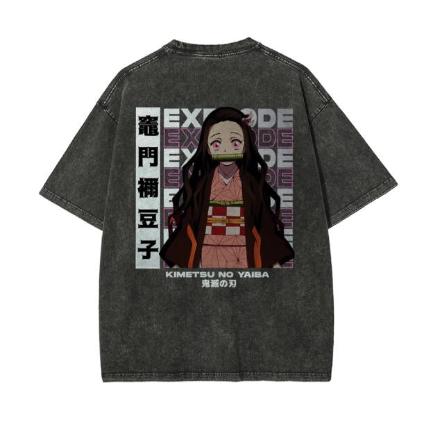 OG Nezuko Kamado Vintage Oversized T-Shirt | Demon Slayer-comicclothing