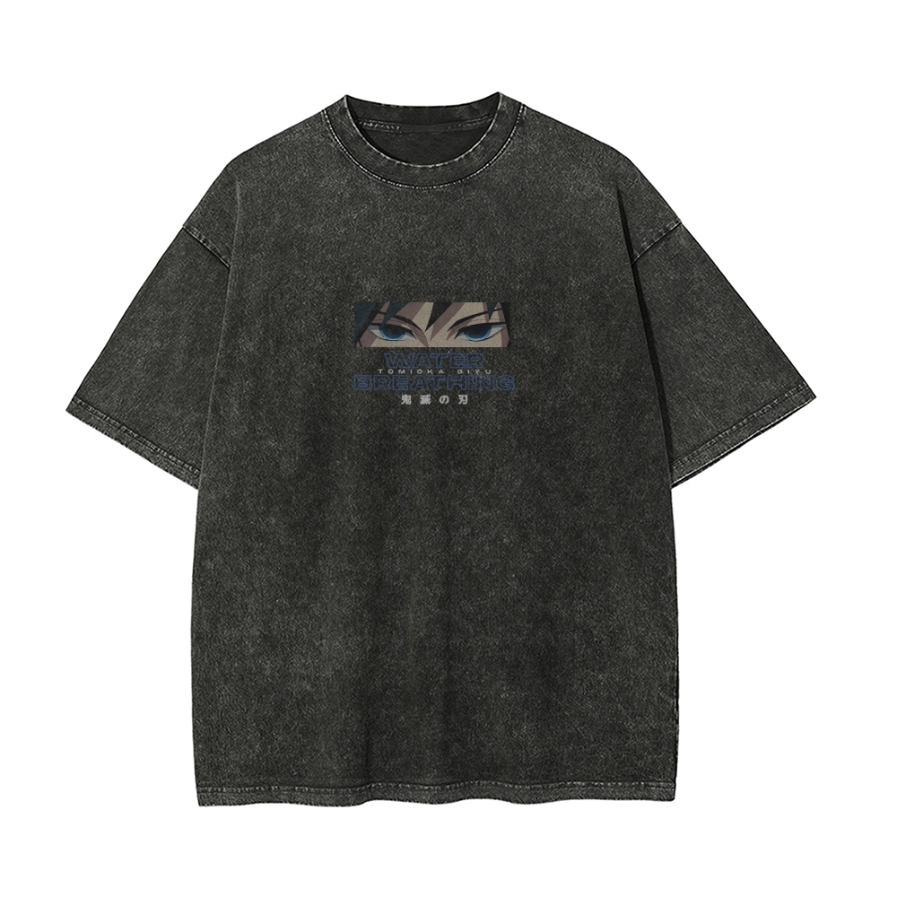 OG Giyu Tomioka Vintage Oversized T-Shirt | Demon Slayer-comicclothing