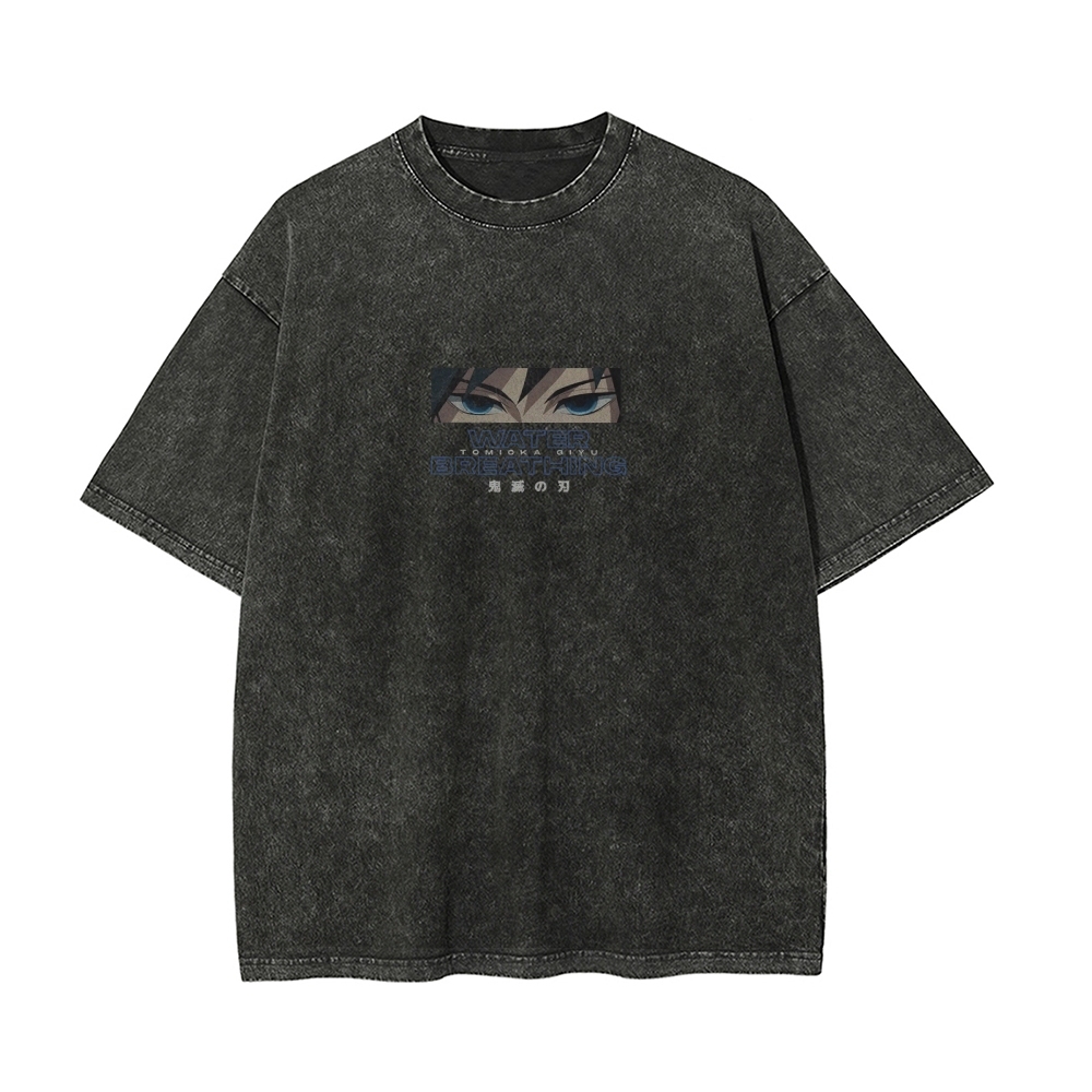 OG Giyu Tomioka Vintage Oversized T-Shirt | Demon Slayer-comicclothing