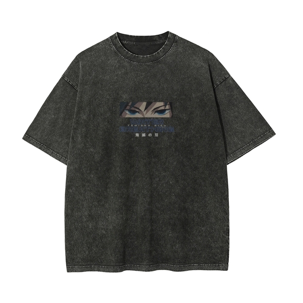 OG Giyu Tomioka Vintage Oversized T-Shirt | Demon Slayer-comicclothing