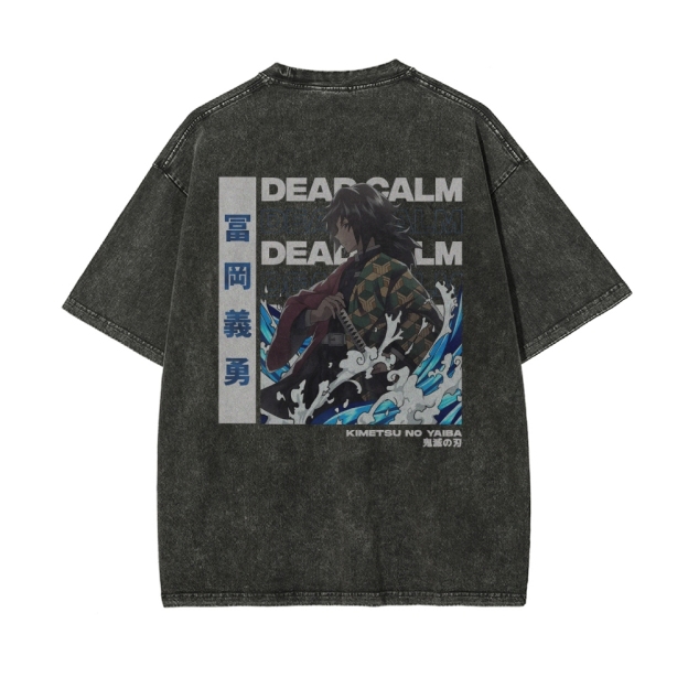 OG Giyu Tomioka Vintage Oversized T-Shirt | Demon Slayer-comicclothing