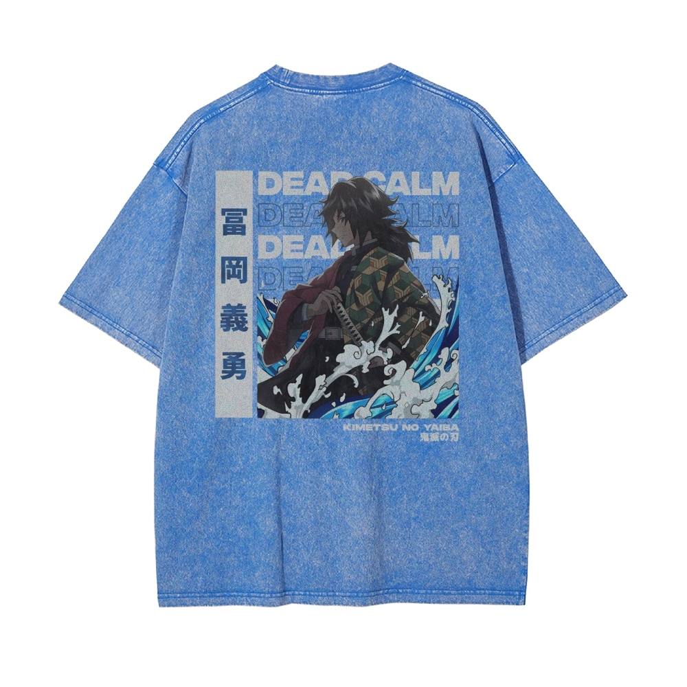 OG Giyu Tomioka Vintage Oversized T-Shirt | Demon Slayer-comicclothing