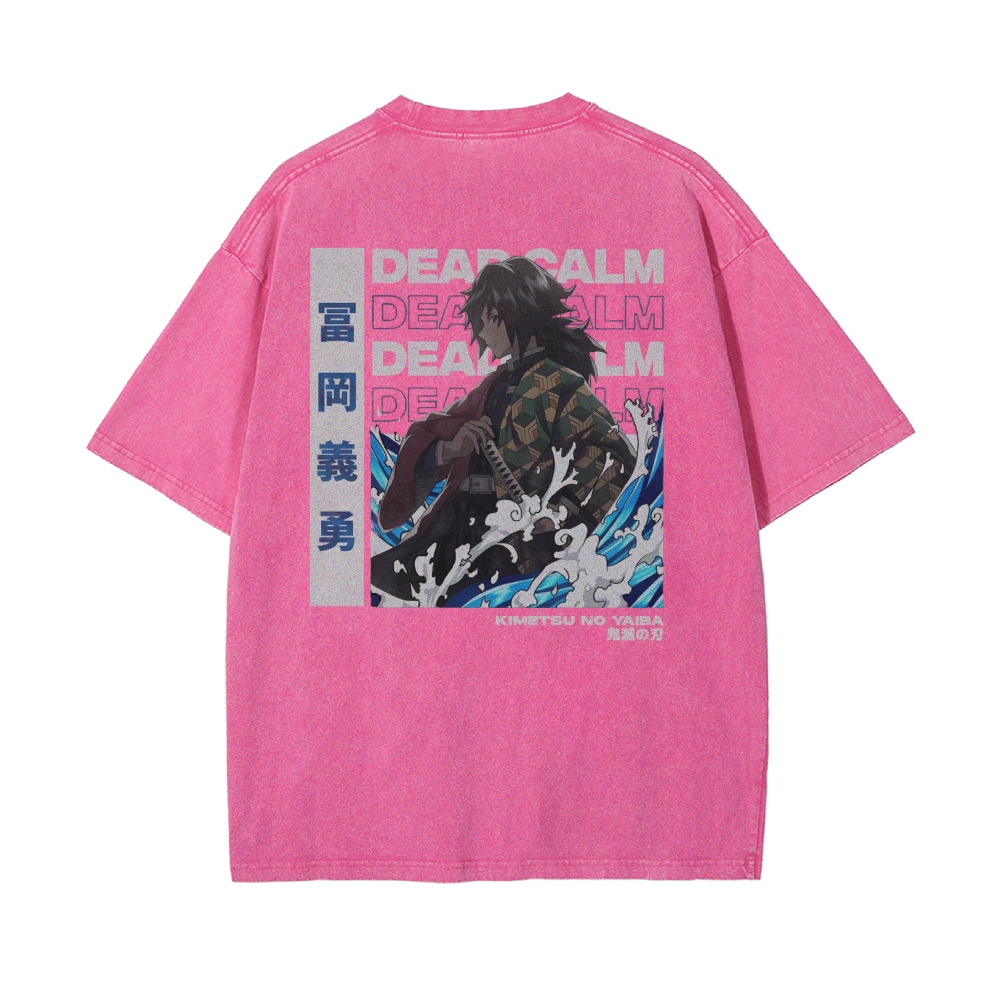 OG Giyu Tomioka Vintage Oversized T-Shirt | Demon Slayer-comicclothing