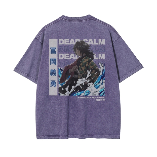 OG Giyu Tomioka Vintage Oversized T-Shirt | Demon Slayer-comicclothing