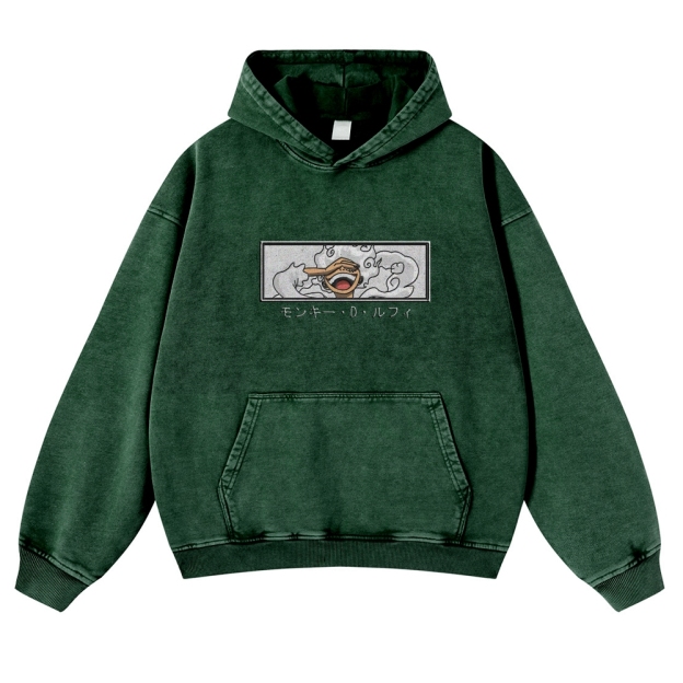 Vintage Washed Hoodie-AnimeClothe