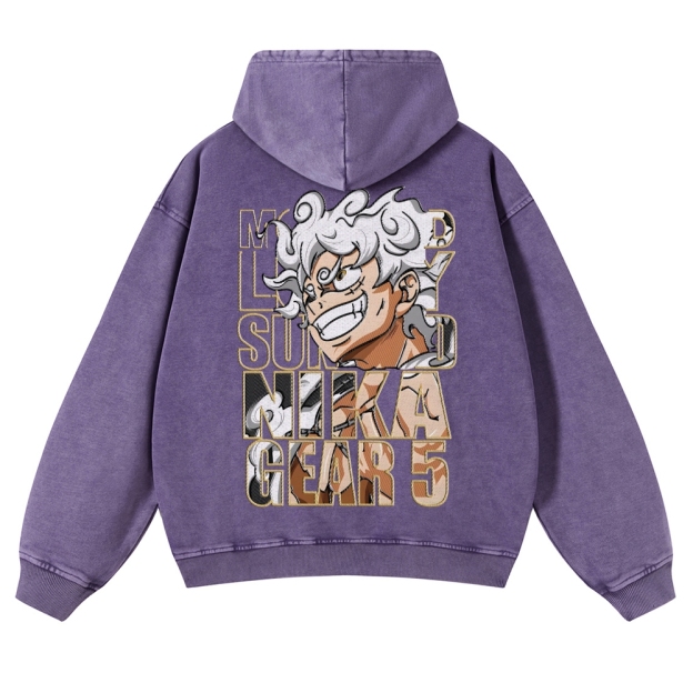 Vintage Washed Hoodie-Anime x kingdom