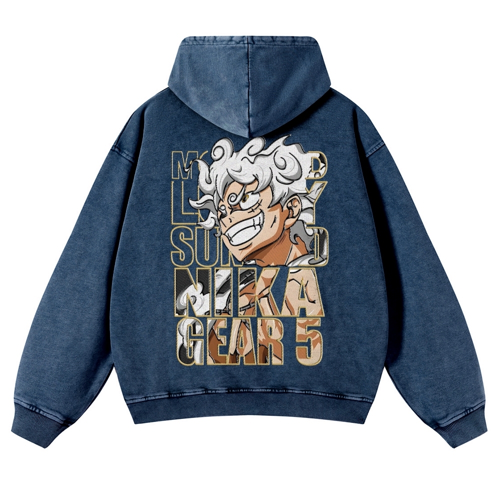 Vintage Washed Hoodie-AnimeClothe