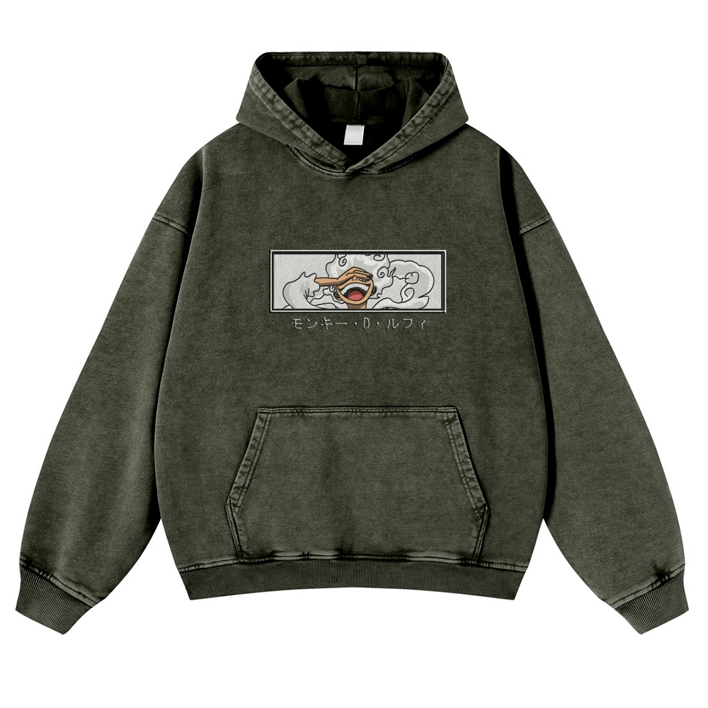 Vintage Washed Hoodie-AnimeClothe