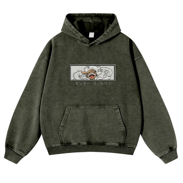 Vintage Washed Hoodie-AnimeClothe