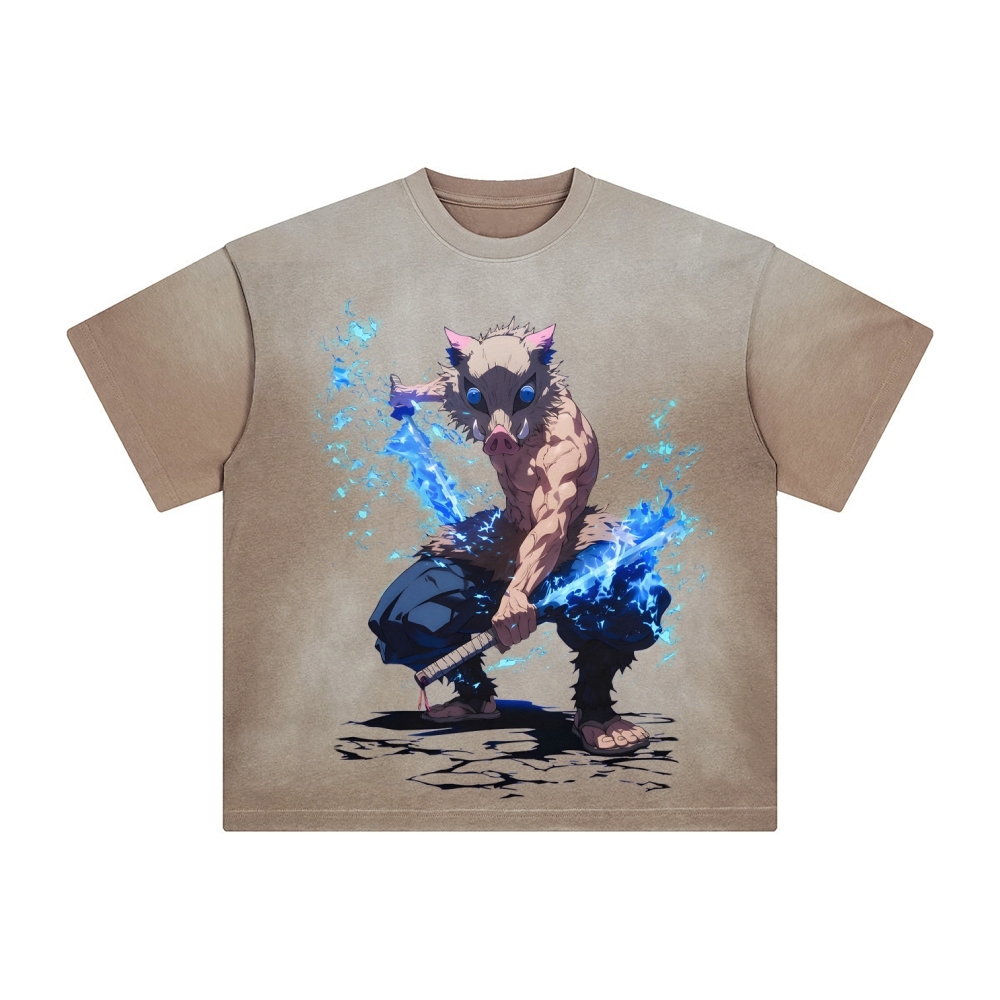 Unisex Vintage Tee丨  Demon Slayer Tee-comicclothing