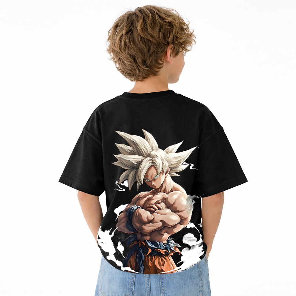 Dragon Ball Anime Graphic T-Shirt for Kids Cartoon Print Cotton Tee