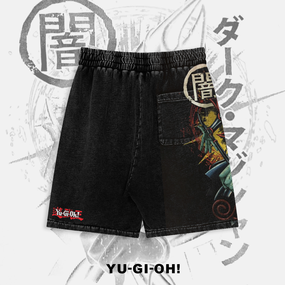 Unisex "Yu-Gi-Oh!" game and anime pattern printed shorts