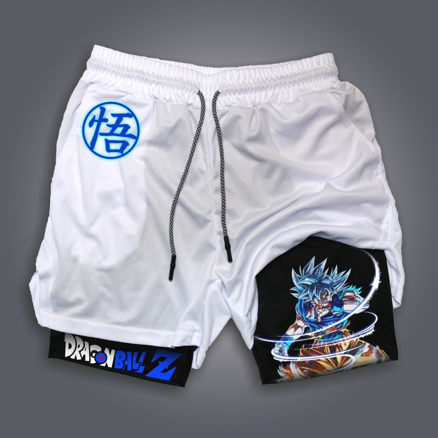 Unisex Anime Print Drawstring Dragon Ball Shorts