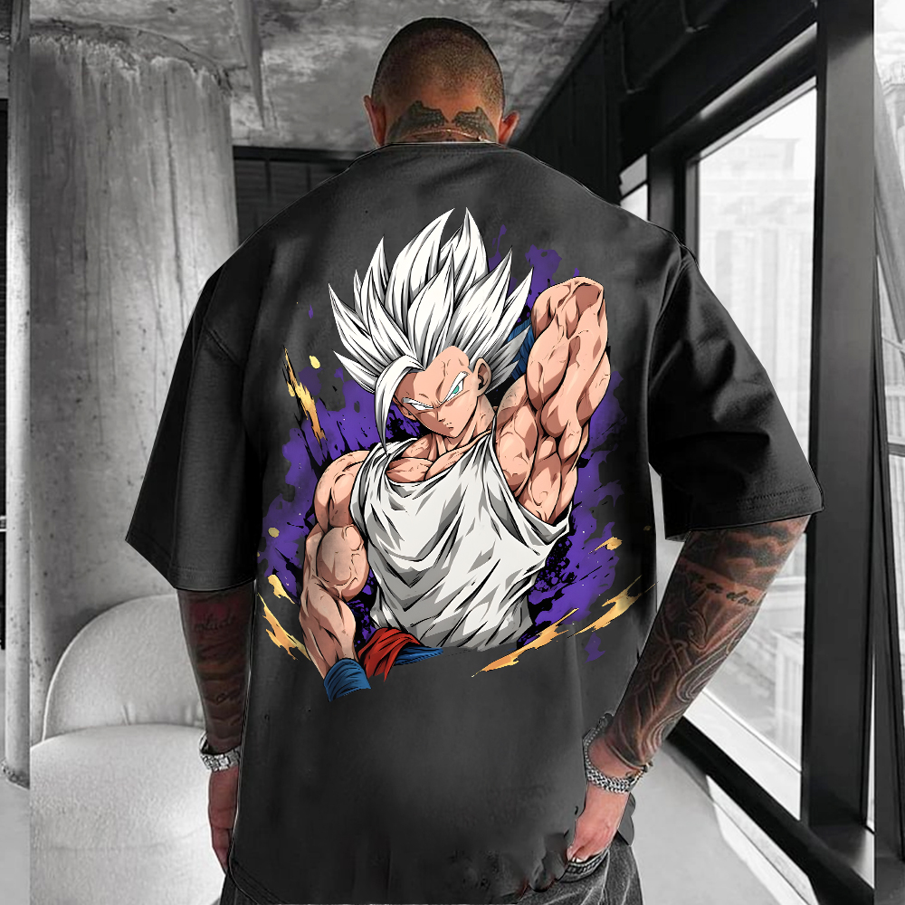 Unisex Oversized DBZ Anime Print T-Shirt