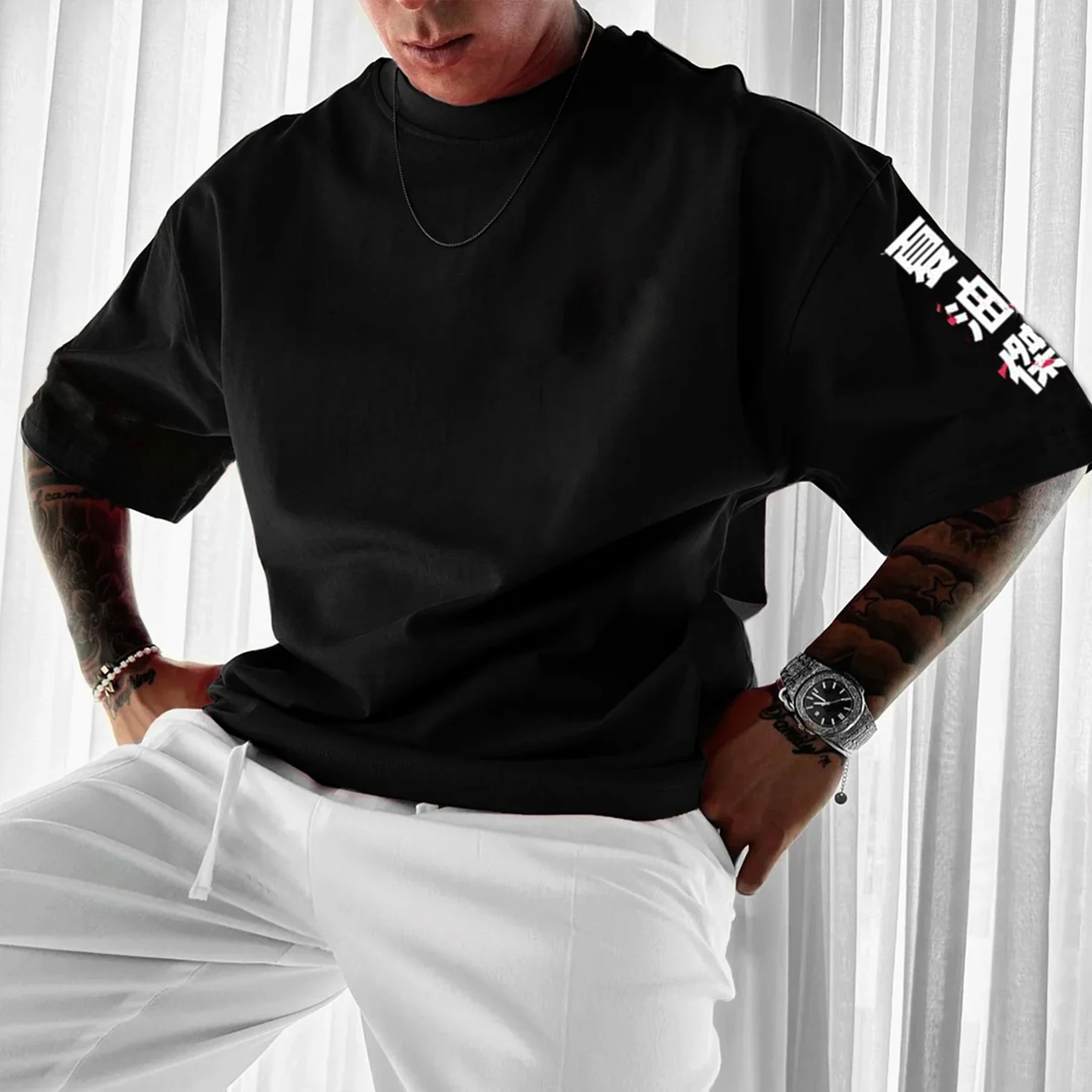 Oversized Casual Jujutsu Kaisen Print T-shirt