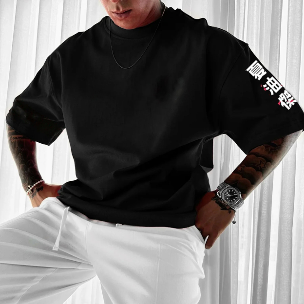 Oversized Casual Jujutsu Kaisen Print T-shirt