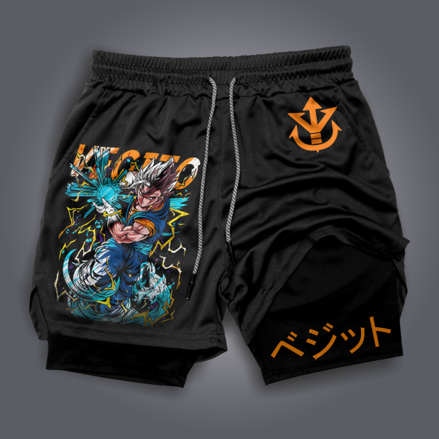 Unisex Anime Print Drawstring Dragon Ball Shorts