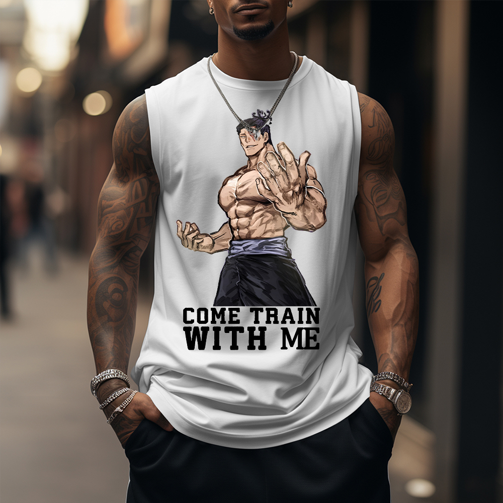 Men's Anime Print Ultimate Gym Tank Top-comicclothing