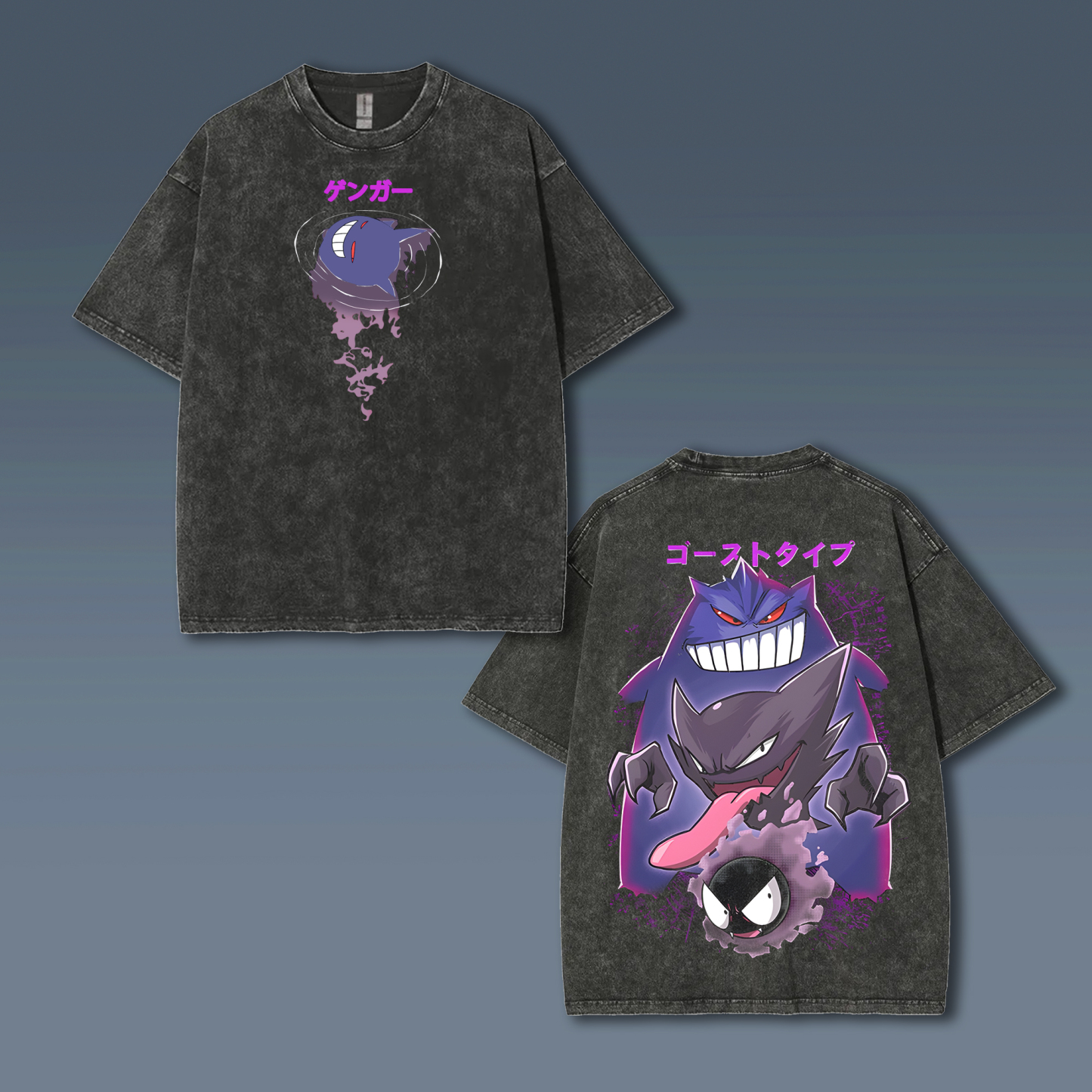 Unisex "Pokémon" Anime Style Vintage Washed T-Shirt