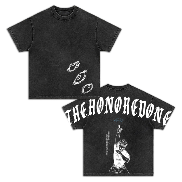 The Honored One Gojo JJK Acid Wash Vintage Style T-shirt, Anime Inspired Tee