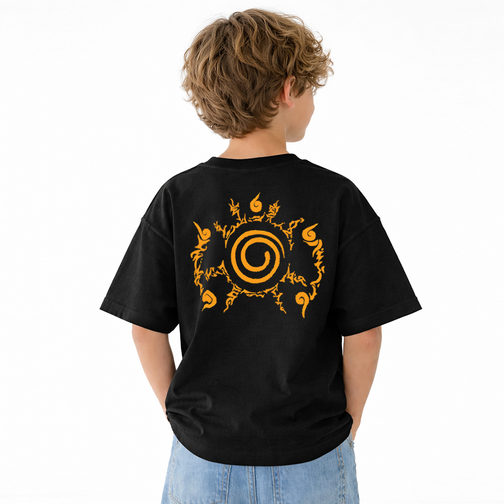 Naruto Anime Graphic T-Shirt for Kids Cartoon Print Cotton Tee