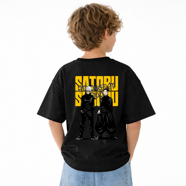 Jujutsu Kaisen Anime Graphic T-Shirt for Kids Cartoon Print Cotton Tee
