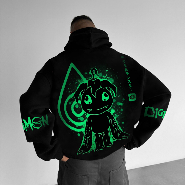 Unisex “Digimon” Anime Style Retro Hoodie-comicclothing