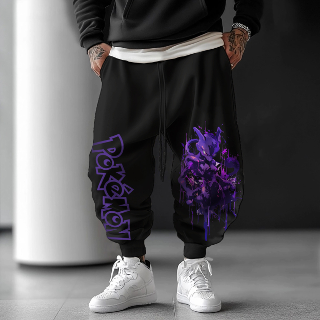 Unisex  Casual Anime Streetwear Pants-comicclothing