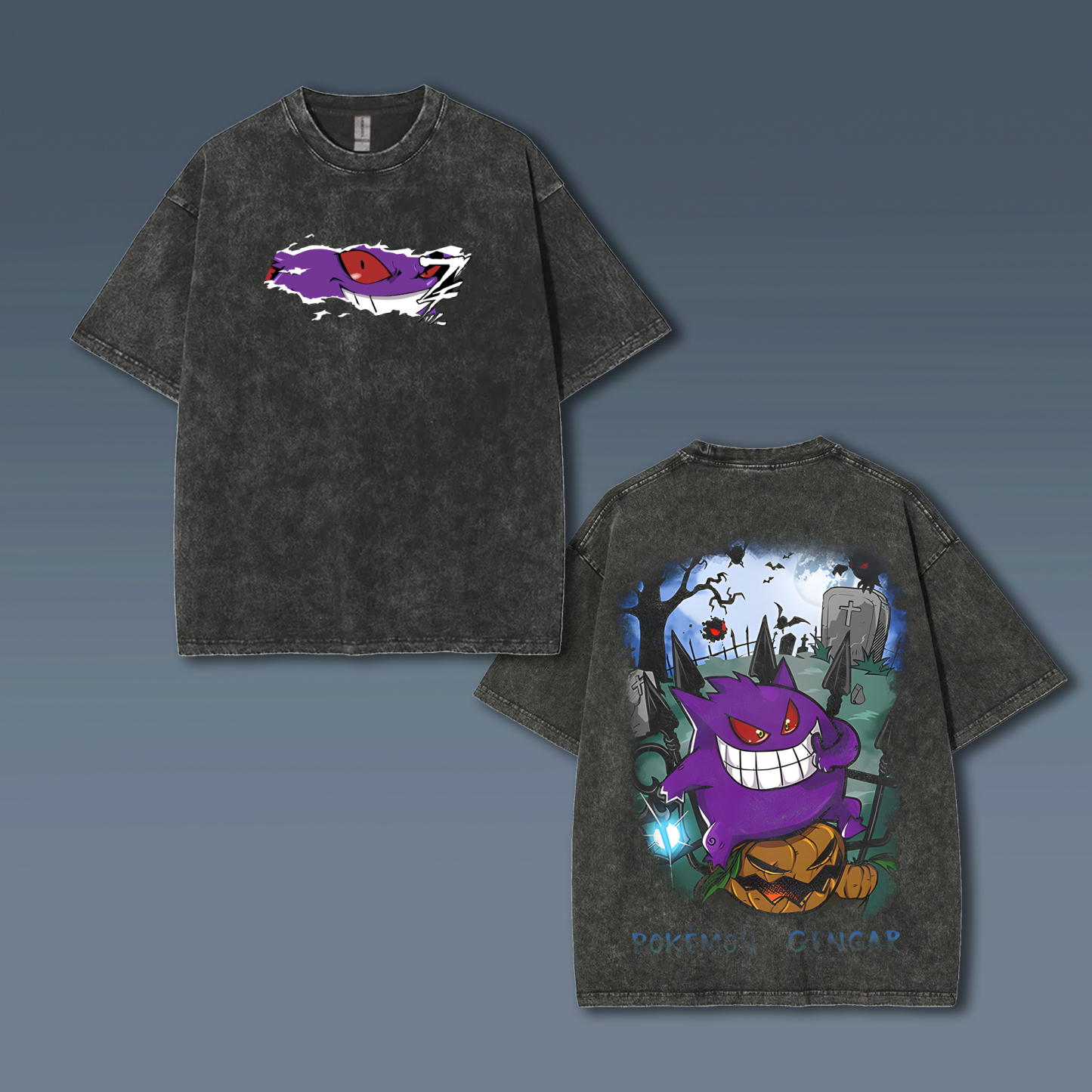 Unisex "Pokémon" Anime Style Vintage Washed T-Shirt