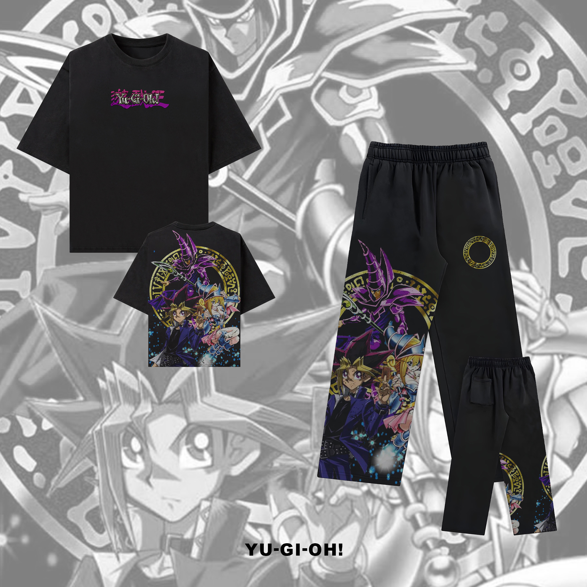 Unisex "Yu-Gi-Oh!" Game Anime Graphic Print T-Shirt Set-comicclothing