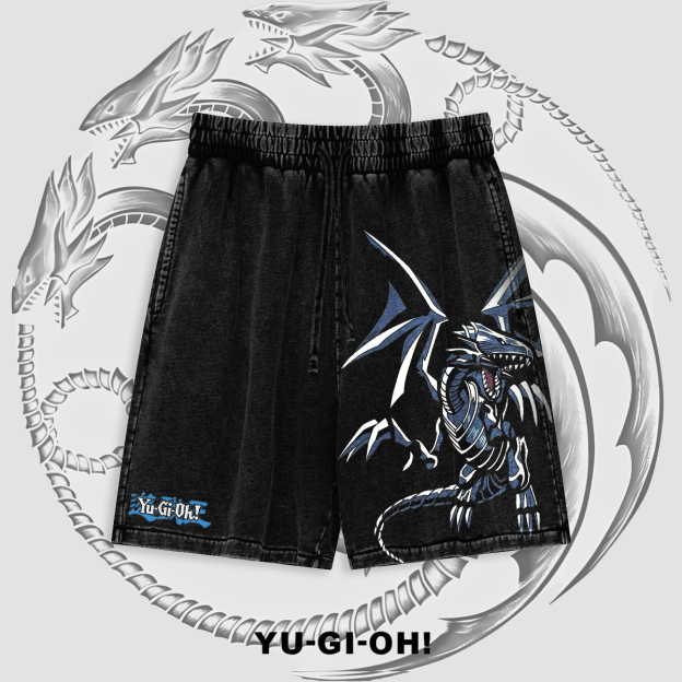 Unisex "Yu-Gi-Oh!" game and anime pattern printed shorts