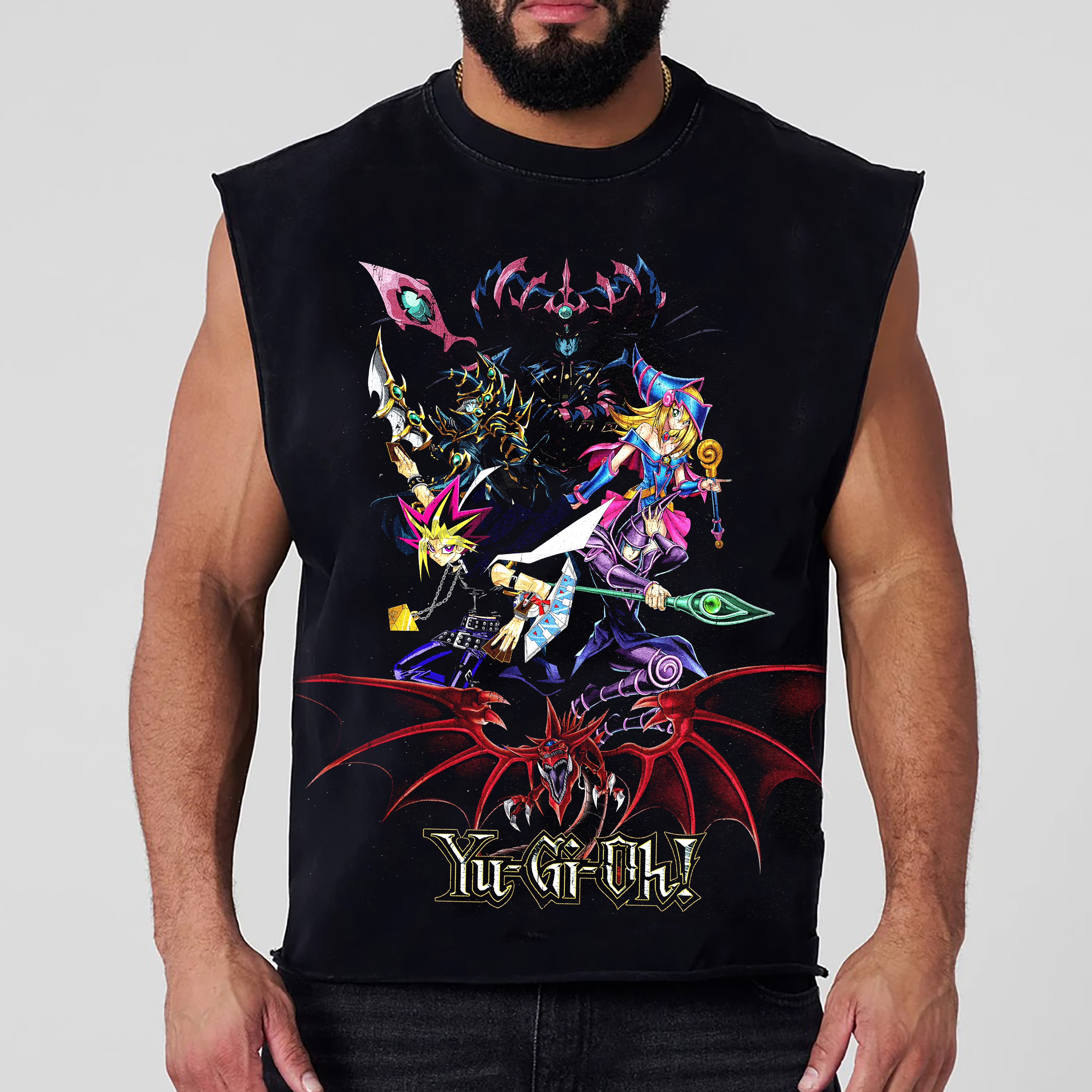 Unisex "Yu-Gi-Oh!" game and anime pattern printed vest