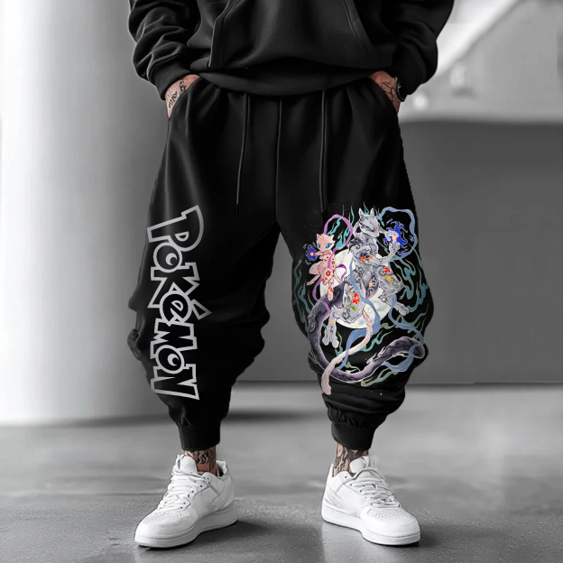 Unisex  Casual Anime Streetwear Pants-comicclothing