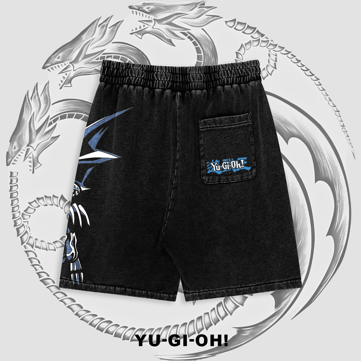 Unisex "Yu-Gi-Oh!" game and anime pattern printed shorts