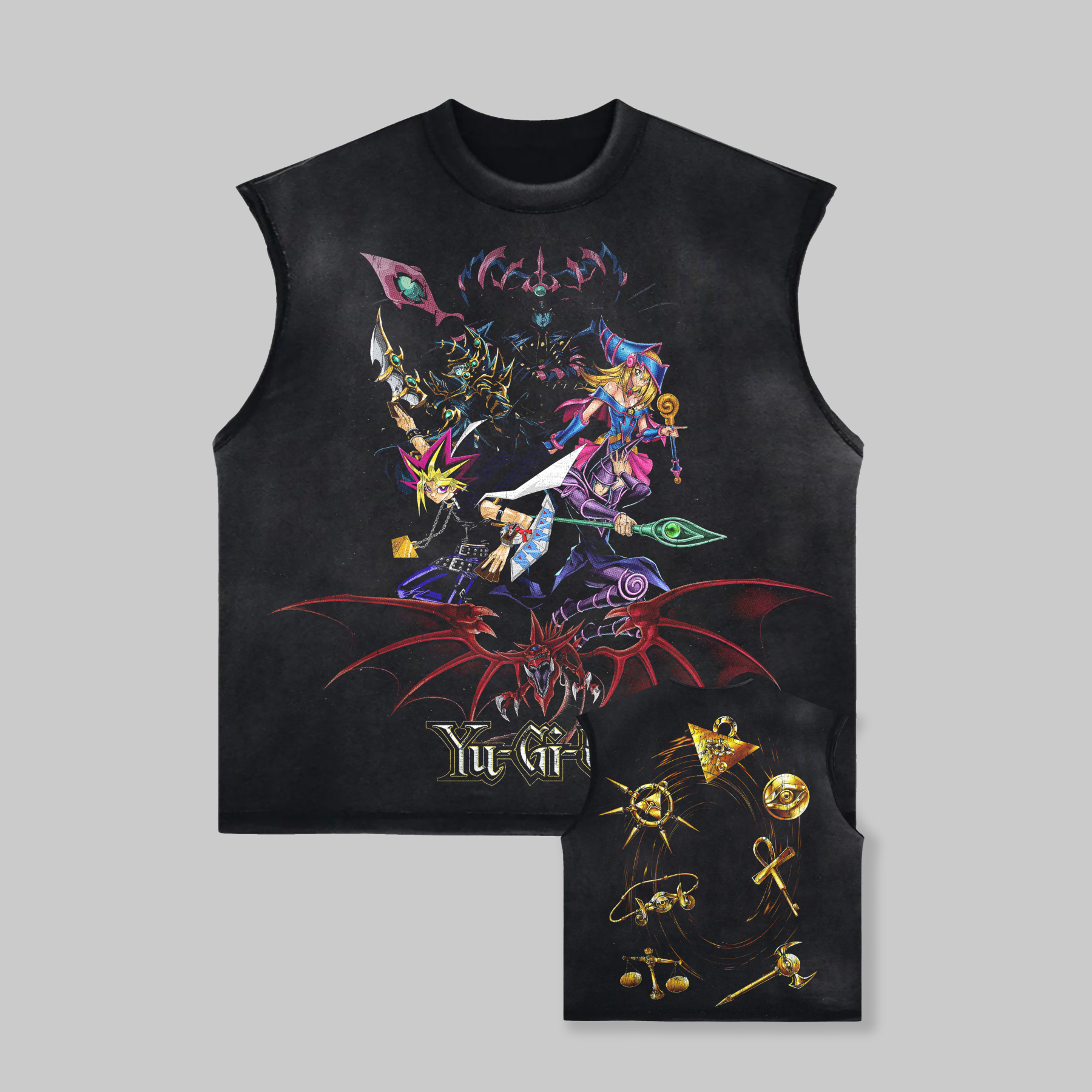 Unisex "Yu-Gi-Oh!" game and anime pattern printed vest