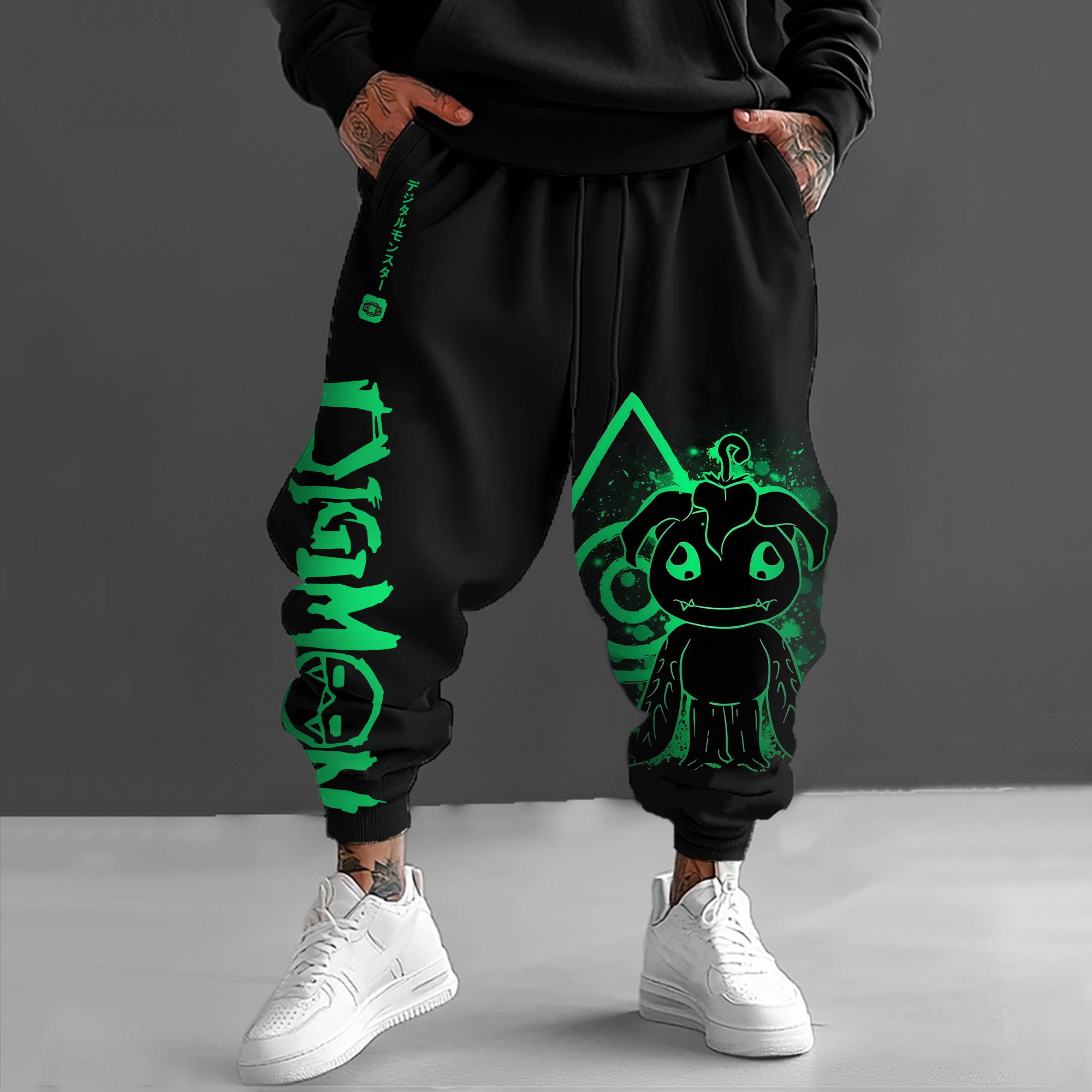 Unisex “Digimon” Anime Style Retro Pants-comicclothing