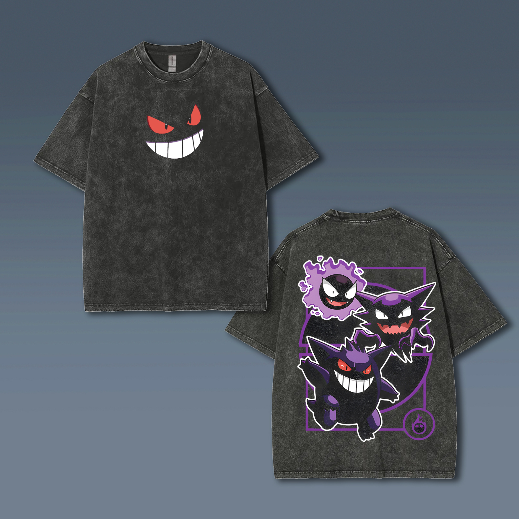 Unisex "Pokémon" Anime Style Vintage Washed T-Shirt